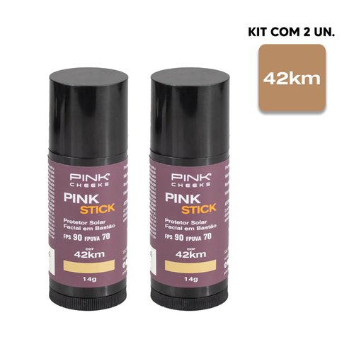 Protetor Solar Facial Pink Stick 42km 2 Unidades Pink Cheeks
