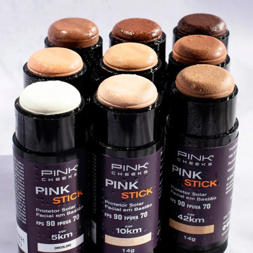 Protetor Solar Facial Pink Stick 42km Rio 2 Unidades Pink Cheeks