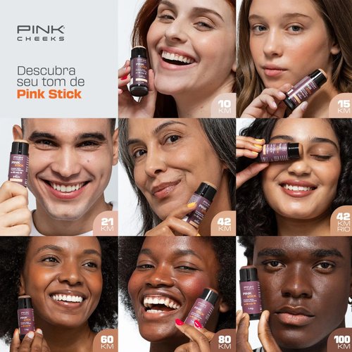 Protetor Solar Facial Pink Stick 42km Rio 2 Unidades Pink Cheeks