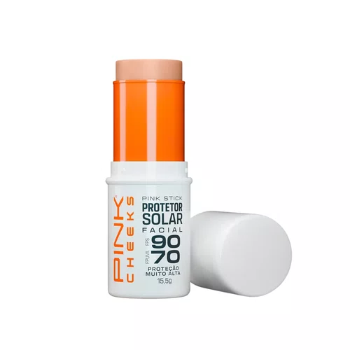 Protetor Solar Facial Pinkcheeks Pink Stick 15km FPS 90 FPUVA 70 15,5g