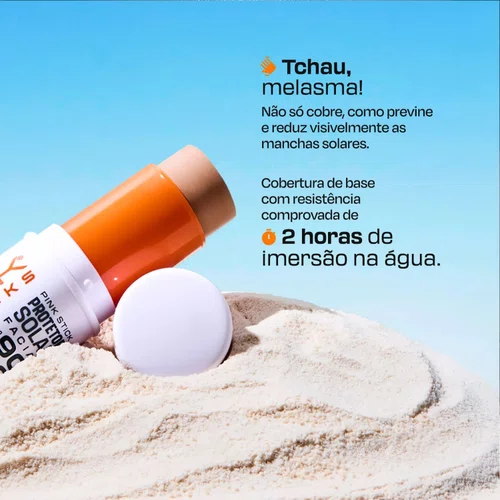 Protetor Solar Facial Pinkcheeks Pink Stick 60km FPS 90 FPUVA 70 15,5g