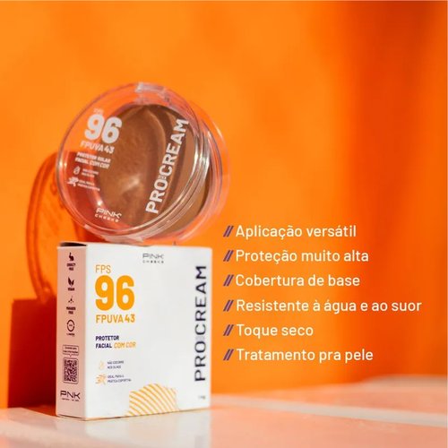 Protetor Solar Facial Pro Cream PRO15 FPS 96 14g Pink Cheeks