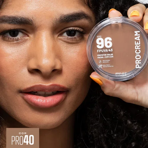 Protetor Solar Facial Pro Cream PRO40 FPS 96 14g Pink Cheeks