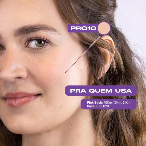 Protetor Solar Facial Pro Stick PRO10 FPS 96 14g Pink Cheeks