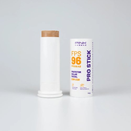 Protetor Solar Facial Pro Stick PRO15 FPS 96 14g Pink Cheeks
