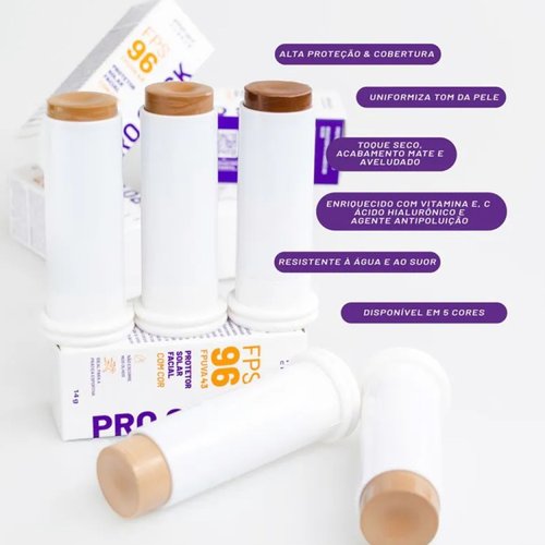 Protetor Solar Facial Pro Stick PRO15 FPS 96 14g Pink Cheeks