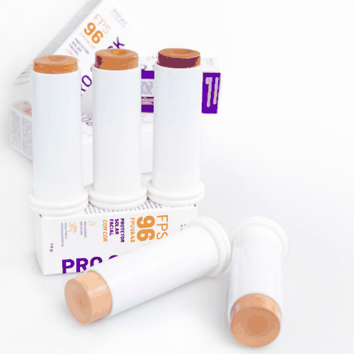 Protetor Solar Facial Pro Stick PRO40 FPS 96 14g Pink Cheeks