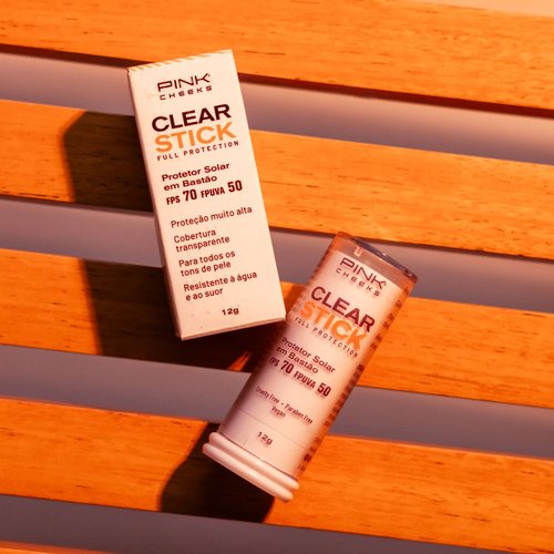 Protetor Solar Pink Cheeks Clear Stick Protection 12g