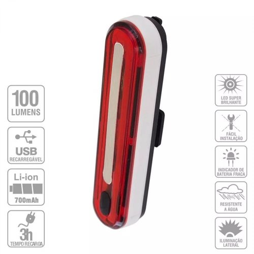 Sinalizador Vista Light Traseiro USB Absolute