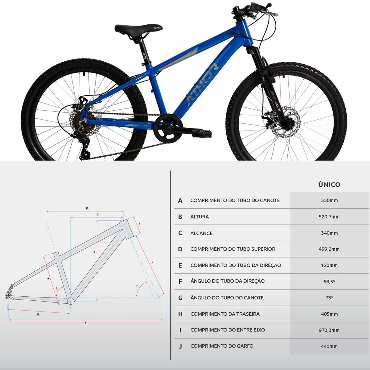 Bicicleta Infantil Athor Brave Aro 24 Bicicleta Infantil Athor Brave Aro 24