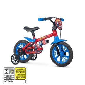 Bicicleta Infantil Nathor Spider Man Aro 12