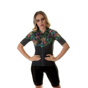 Camisa Feminina Ciclismo Marelli Donna Black