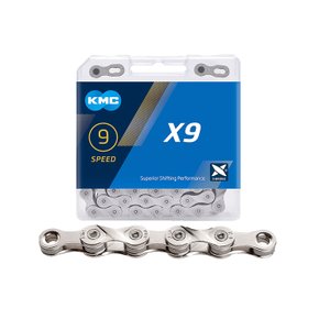 Corrente de Bicicleta KMC X9 9 Velocidades 116 Elos