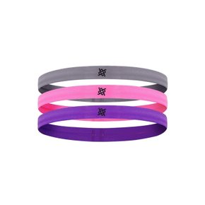 Faixa de Cabelo HUPI Kit 03 Cinza Pink Roxo