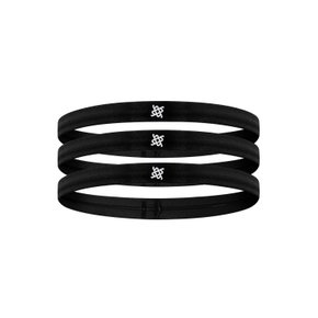 Faixa de Cabelo HUPI Kit 03 Faixas Preto