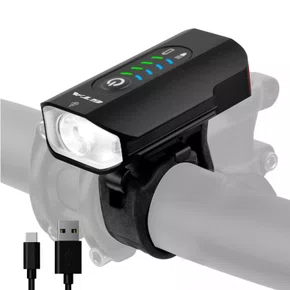 Farol de Bicicleta com Sinalizador GTA Luminos 600 Lumens Recarregável USB