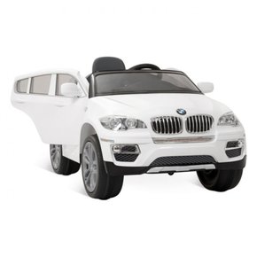 MINI CARRO ELETRICO BMW X6 BRANCO 6V BANDEIRANTE