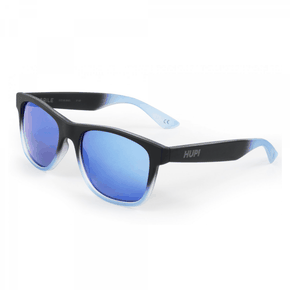 Óculos de Sol Hupi Brile Preto Azul Lente Azul Espelhado