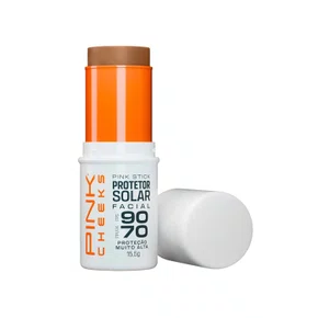 Protetor Solar Facial Pinkcheeks Pink Stick 42km Rio FPS 90 FPUVA 70 15,5g