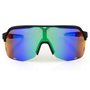 Óculos de Sol HUPI Huez Preto Lente Verde Espelhado