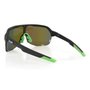 Óculos de Sol HUPI Huez Preto Lente Verde Espelhado