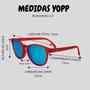 Óculos de Sol Yopp Polarizado Uv400 Gray Tu-ton Vermelho
